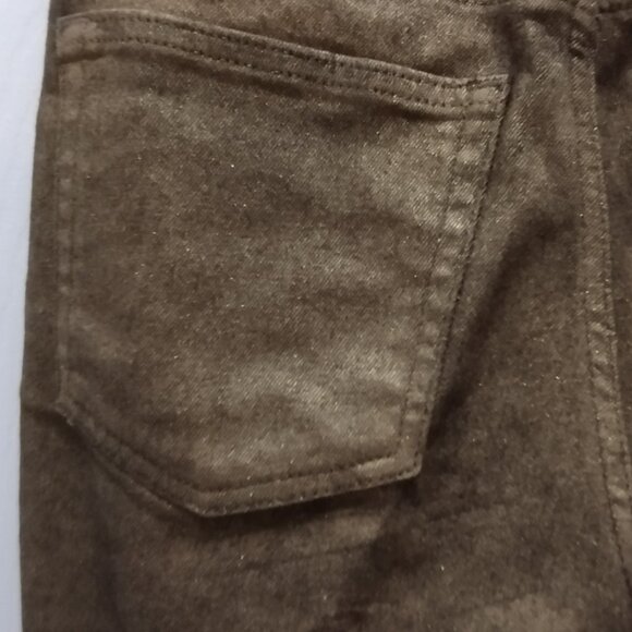 Lauren Ralph Lauren Black Label Metallic Gold Skinny Wax Jeans Super Stretch 4 - Picture 8 of 8